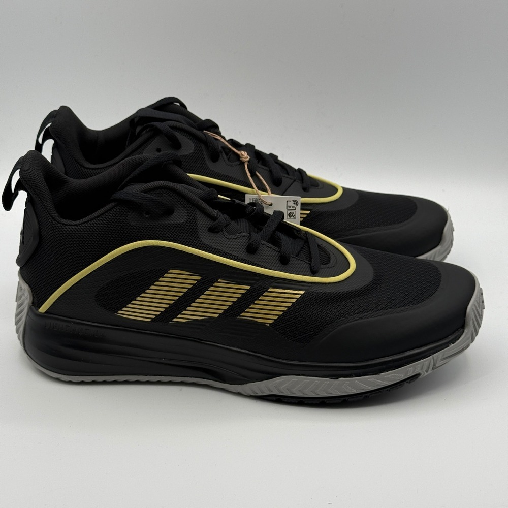 Adidas OwnTheGame 3.0 Shoes Mens Size 10.5 Black Gold Basketball IF4566